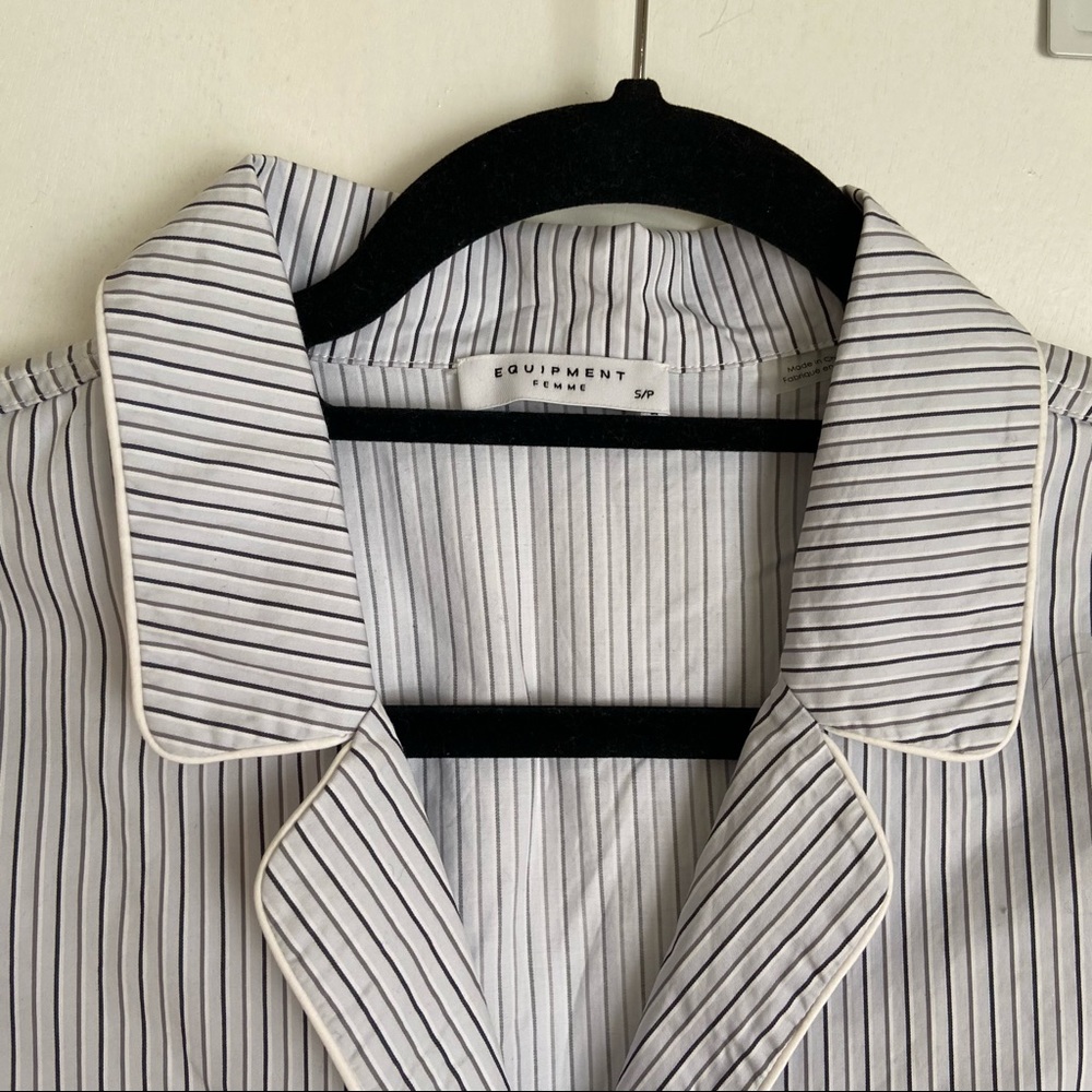 EQUIPMENT Lillian PJ Top Brisk Blue S
